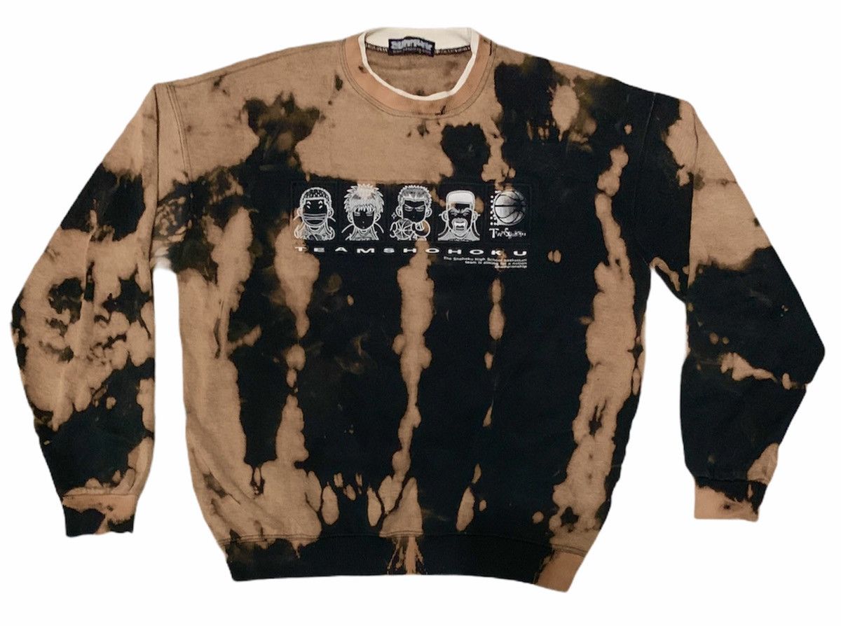 Vintage Rare Vintage Anime Cartoon Slamdunk Tie Dye Sweatshirt 1990s Size US XL / EU 56 / 4 - 1 Thumbnail