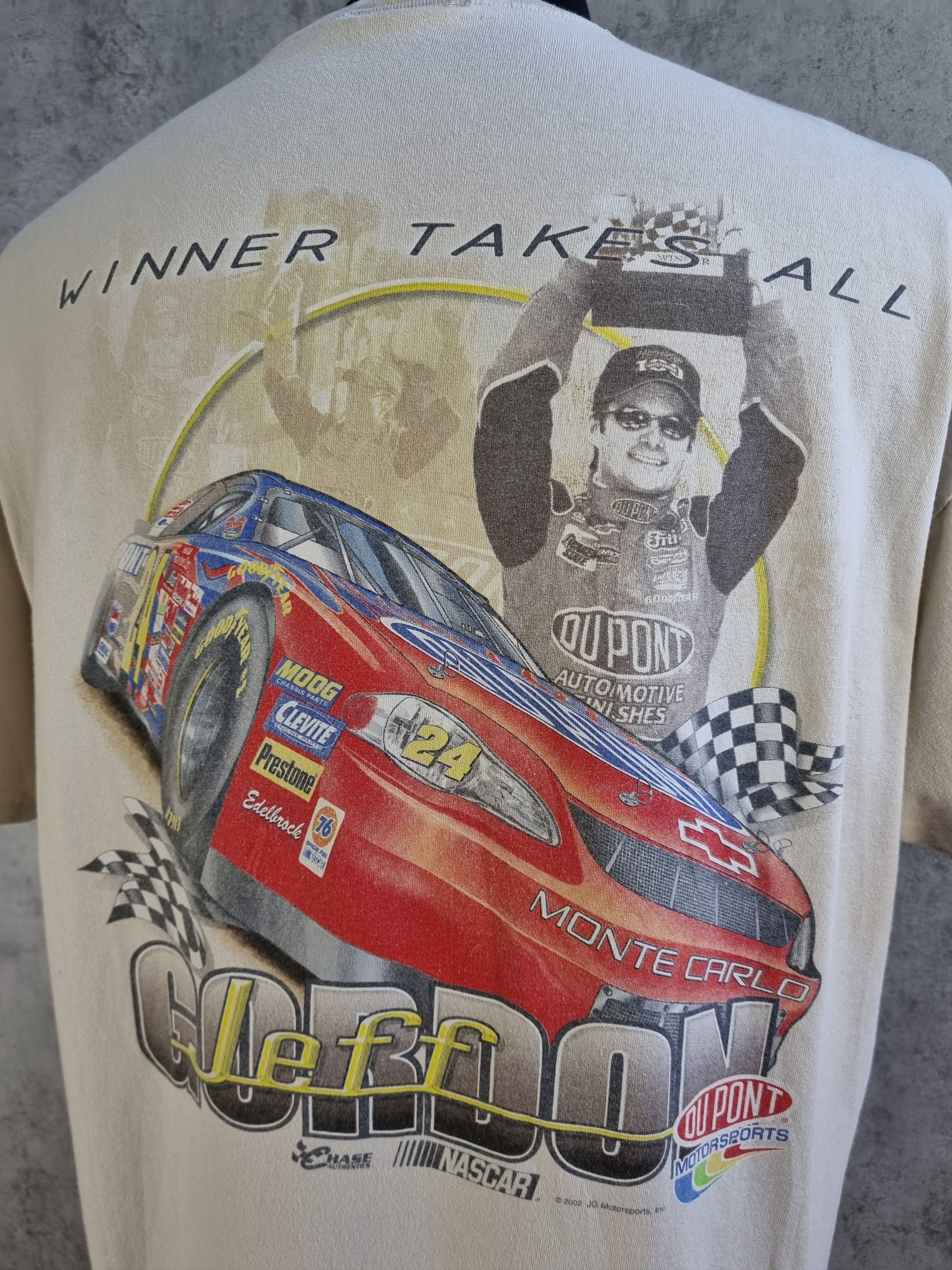 NASCAR × Vintage 2002 JEFF GORDON Winner takes All Nascar racing tee Size US L / EU 52-54 / 3 - 7 Thumbnail