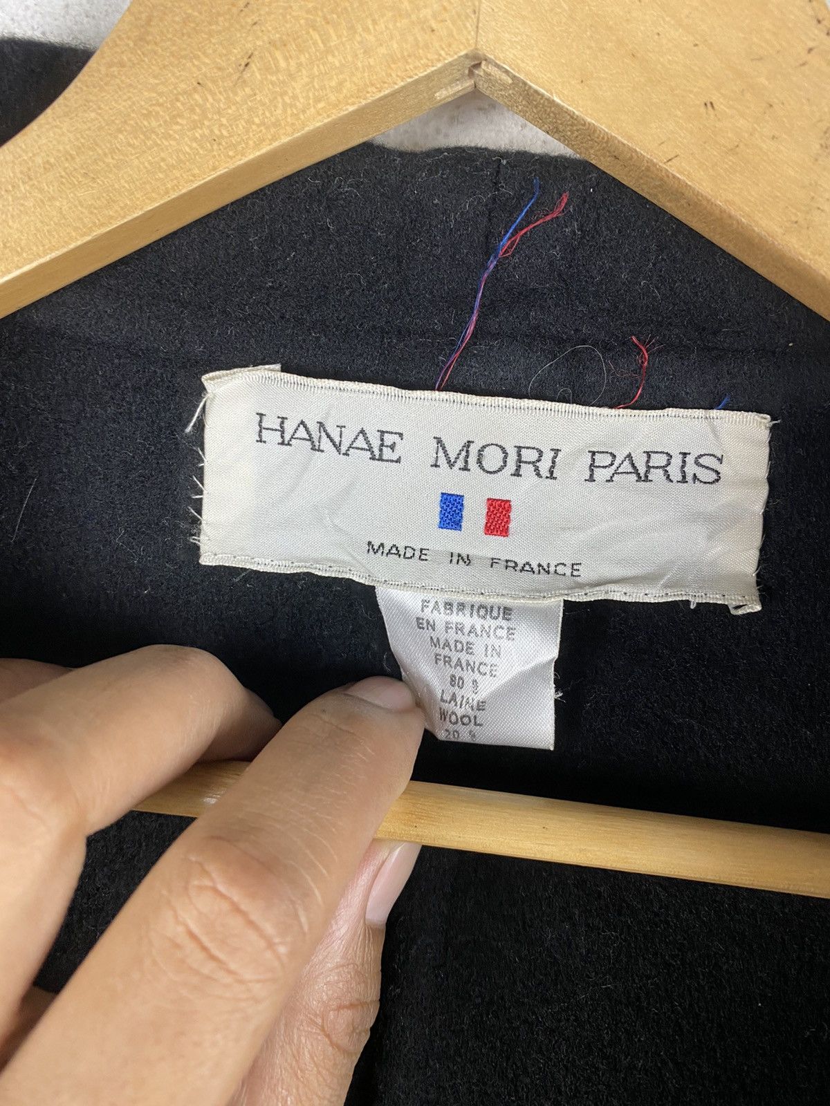 Hanae Mori Vintage Hanae Mori Paris Wool Black Open-Front Design Size US L / EU 52-54 / 3 - 7 Thumbnail