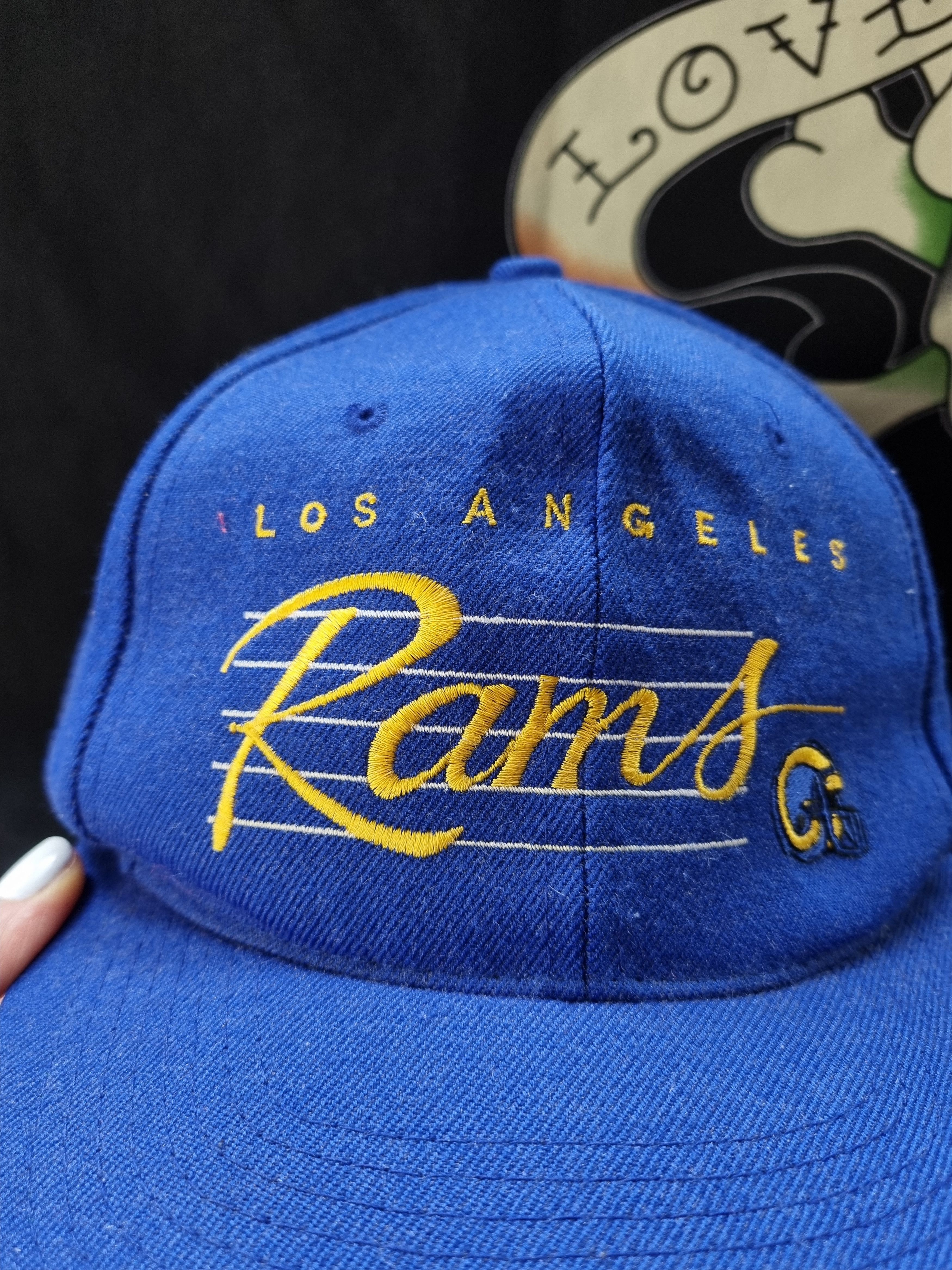 NFL × Sports Specialties 90s Rare Los Angeles Rams Sport Specialties Script cap Size ONE SIZE - 2 Thumbnail
