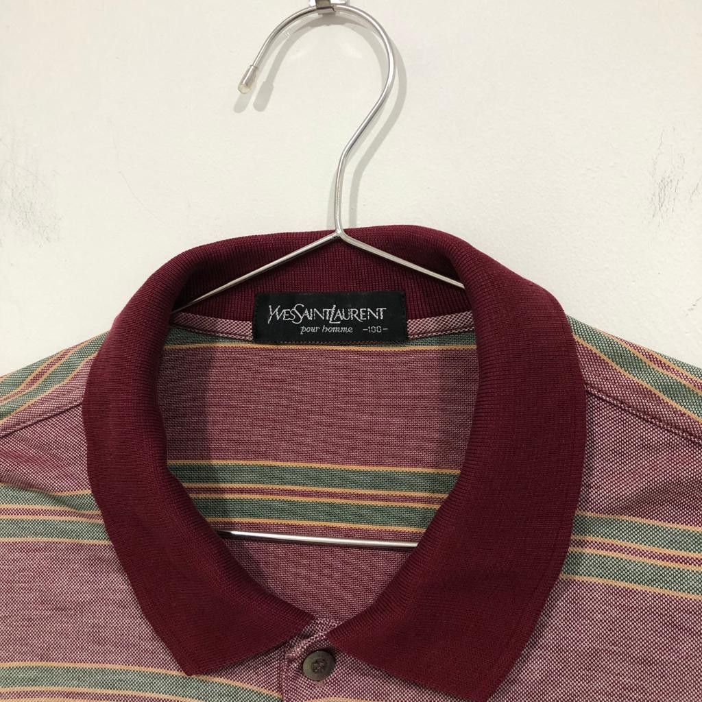 Yves Saint Laurent Vintage YSL Stripe Long Sleeve Polo Tee Size US L / EU 52-54 / 3 - 3 Thumbnail