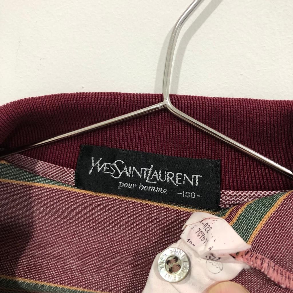 Yves Saint Laurent Vintage YSL Stripe Long Sleeve Polo Tee Size US L / EU 52-54 / 3 - 4 Thumbnail