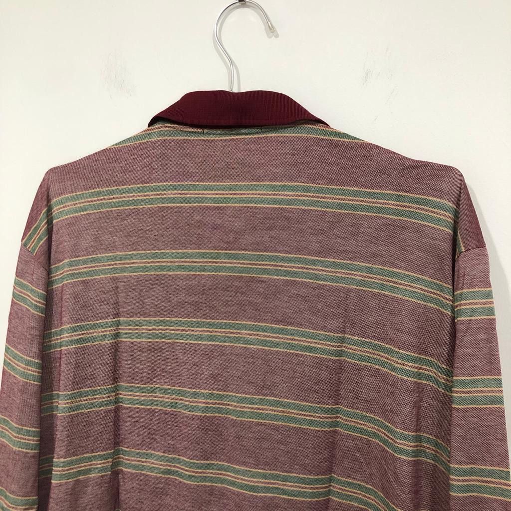 Yves Saint Laurent Vintage YSL Stripe Long Sleeve Polo Tee Size US L / EU 52-54 / 3 - 7 Thumbnail