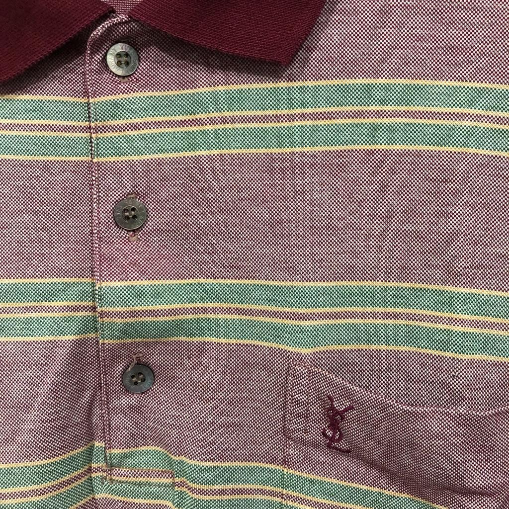 Yves Saint Laurent Vintage YSL Stripe Long Sleeve Polo Tee Size US L / EU 52-54 / 3 - 5 Thumbnail