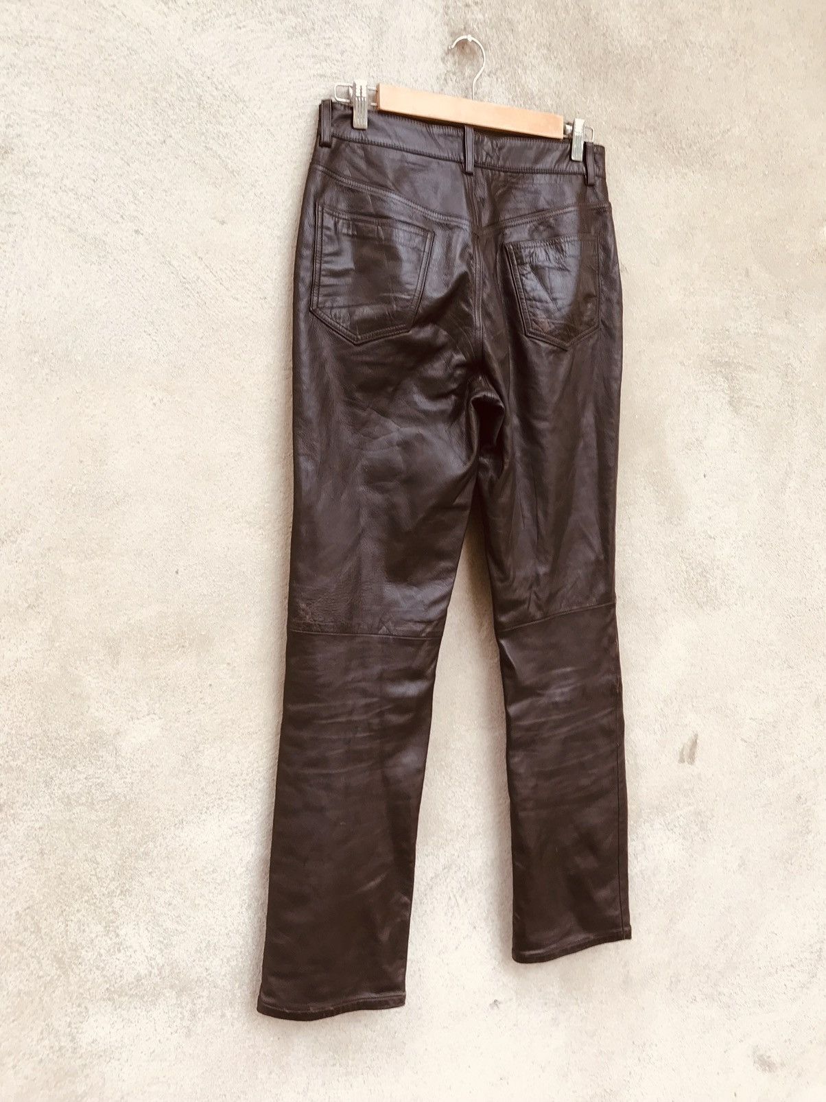 Designer × Yohji Yamamoto RARE TOKYO FASHION AAR YOHJI YAMAMOTO LEATHER PANTS Size US 30 / EU 46 - 7 Thumbnail