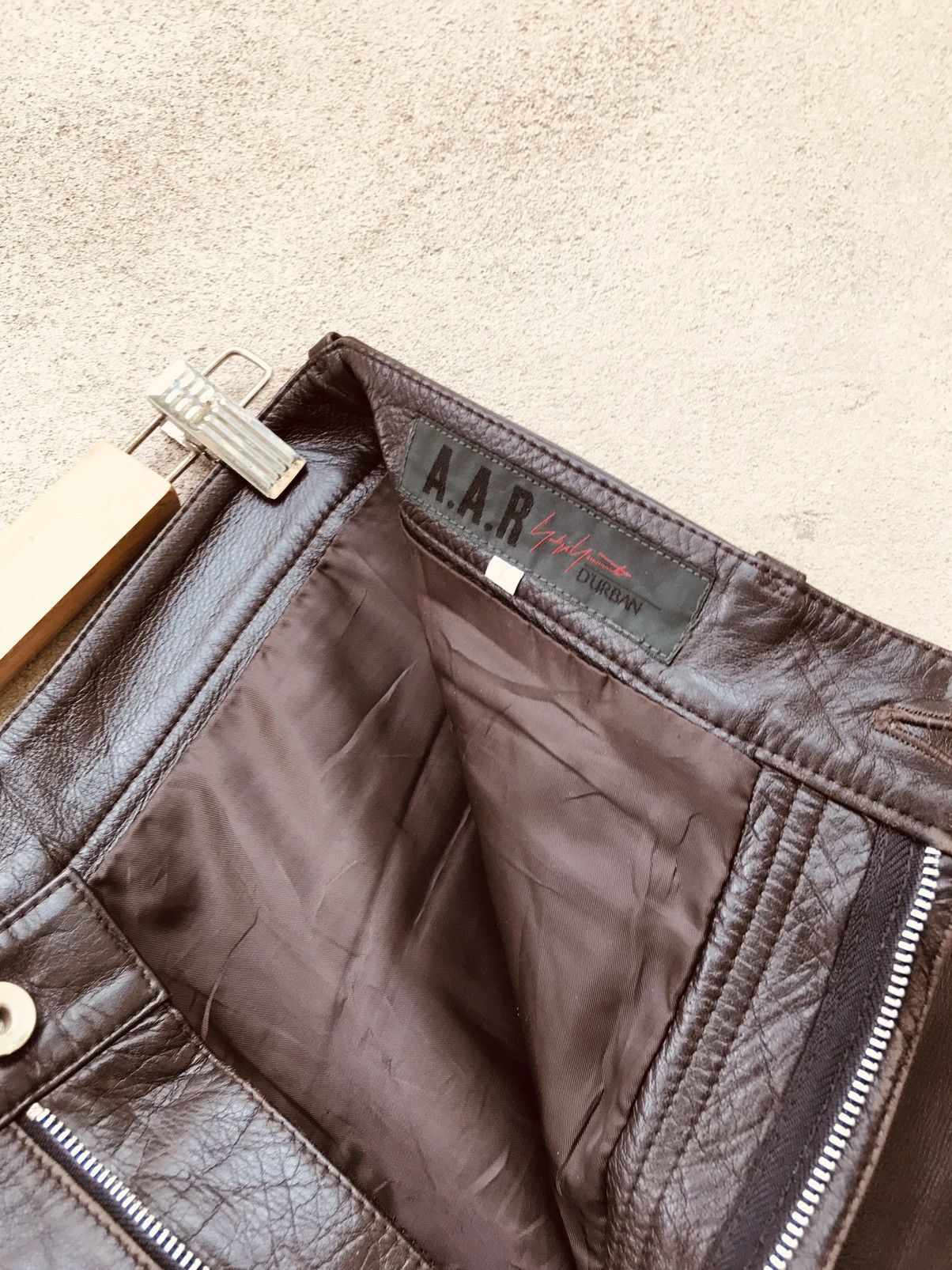 Designer × Yohji Yamamoto RARE TOKYO FASHION AAR YOHJI YAMAMOTO LEATHER PANTS Size US 30 / EU 46 - 12 Thumbnail