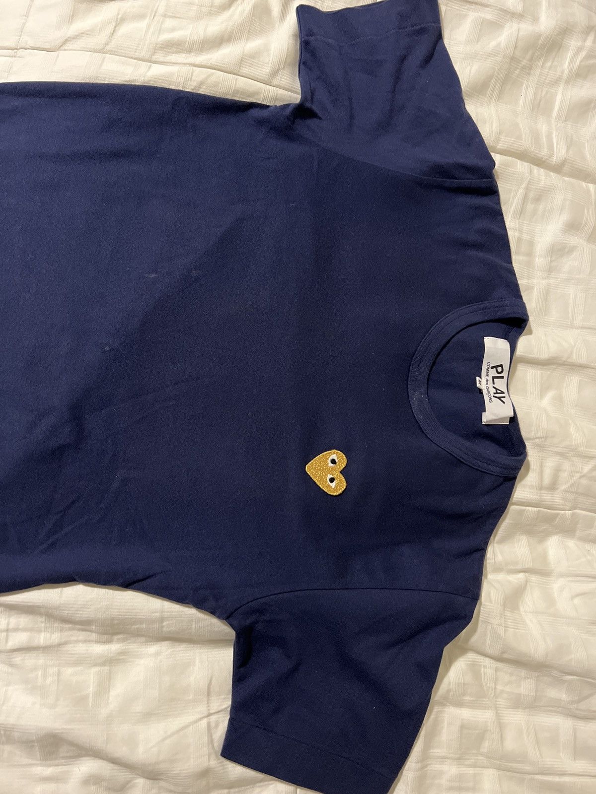 Comme des Garcons CDG navy blue gold heart Size US M / EU 48-50 / 2 - 1 Thumbnail