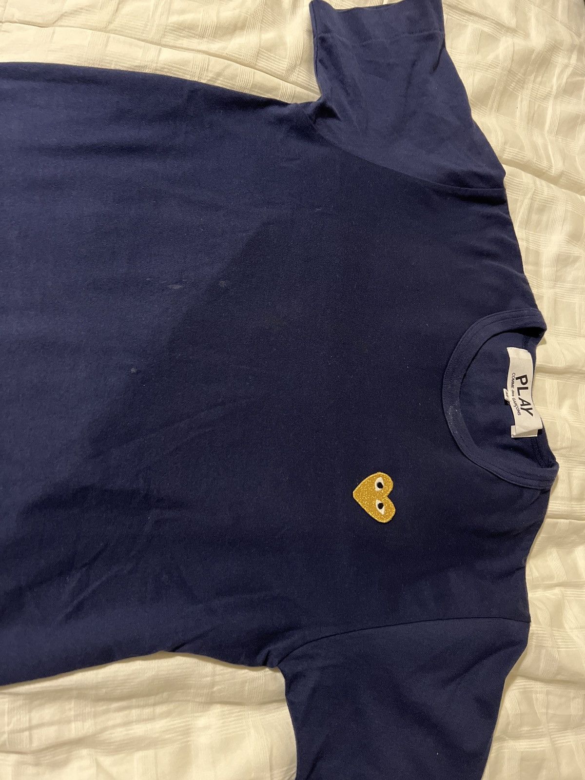 Comme des Garcons CDG navy blue gold heart Size US M / EU 48-50 / 2 - 4 Thumbnail