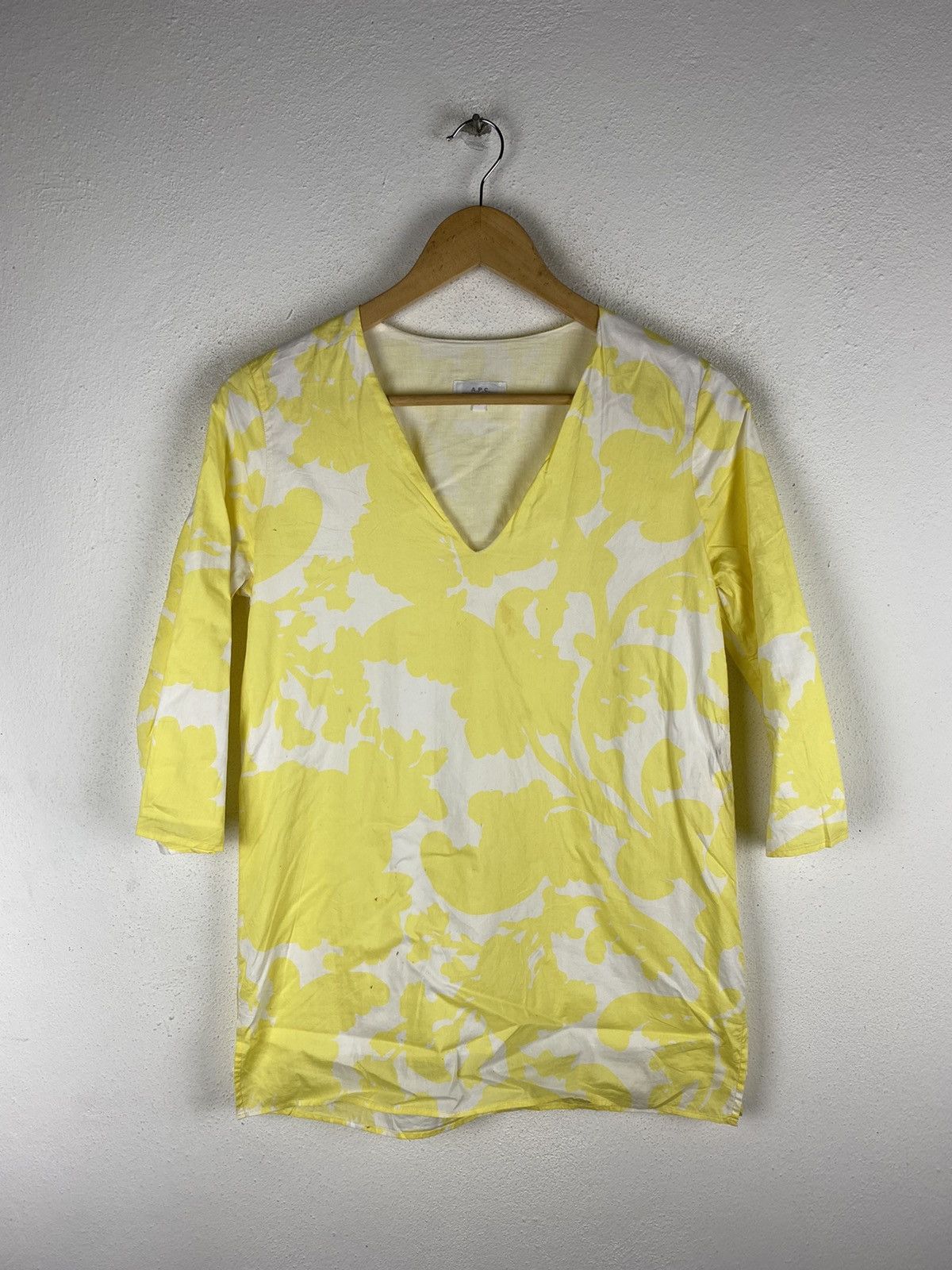 A.P.C. A.P.C. Rue De Fleurus Paris Yellow Floral Tunic Top Chic Size US S / EU 44-46 / 1 - 6 Thumbnail
