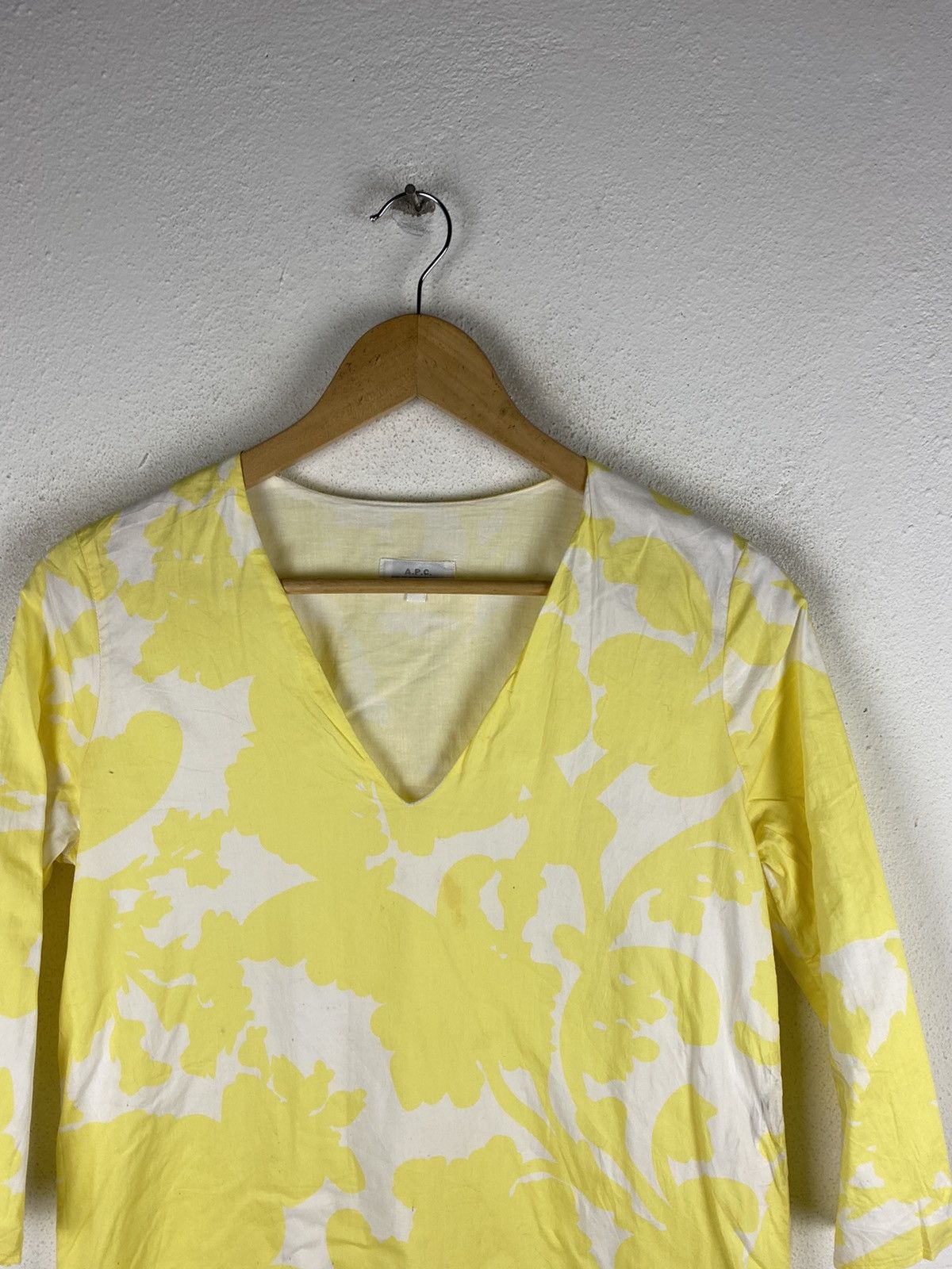 A.P.C. A.P.C. Rue De Fleurus Paris Yellow Floral Tunic Top Chic Size US S / EU 44-46 / 1 - 5 Thumbnail