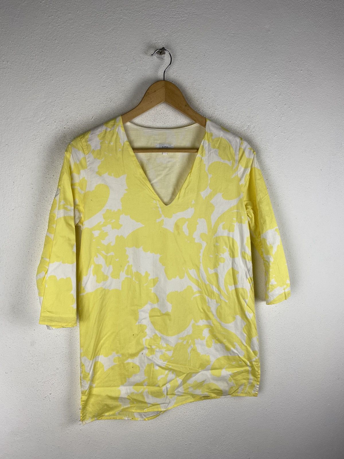 A.P.C. A.P.C. Rue De Fleurus Paris Yellow Floral Tunic Top Chic Size US S / EU 44-46 / 1 - 7 Thumbnail