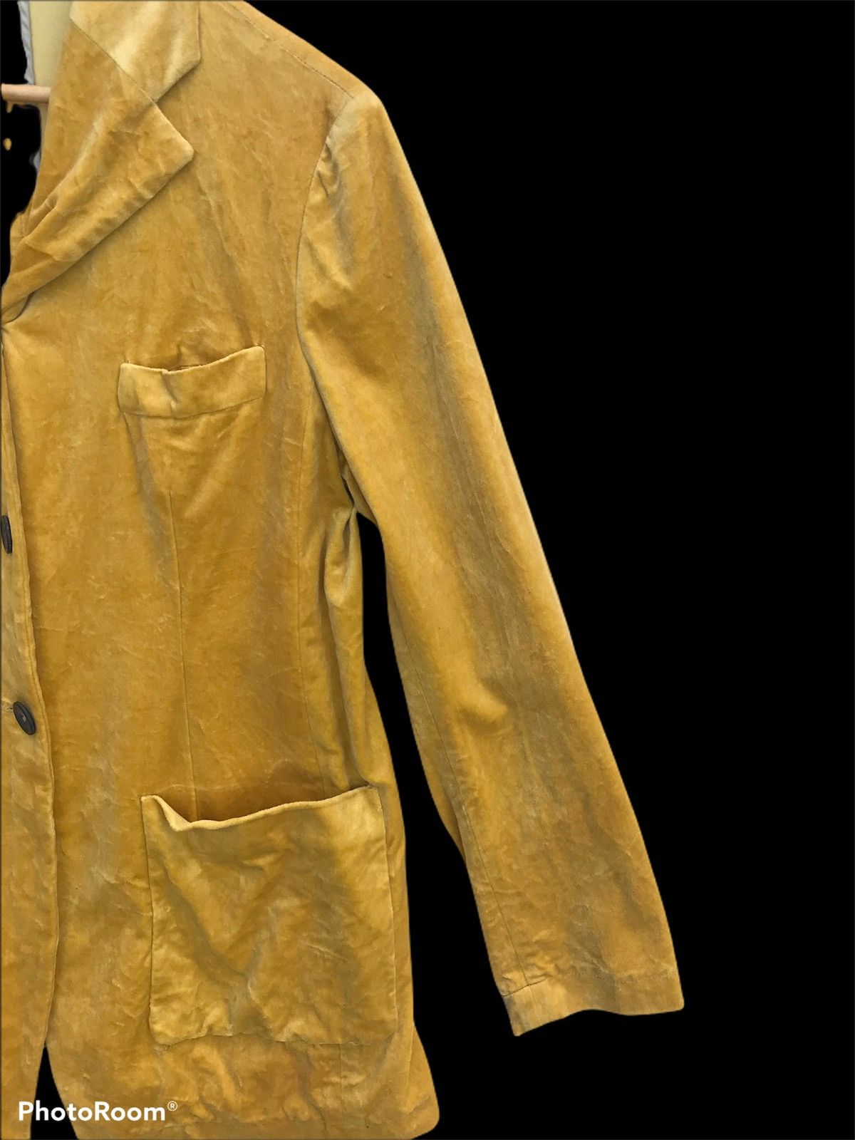 Dries Van Noten Achive!! Dries Van Noten Velvet Mustard Jacket Button Ups Size US M / EU 48-50 / 2 - 5 Thumbnail