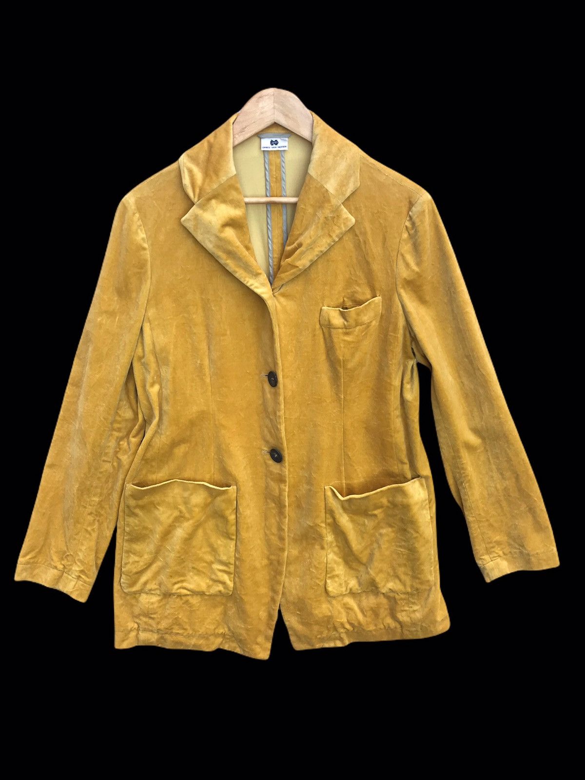 Achive!! Dries Van Noten Velvet Mustard Jacket Button Ups
