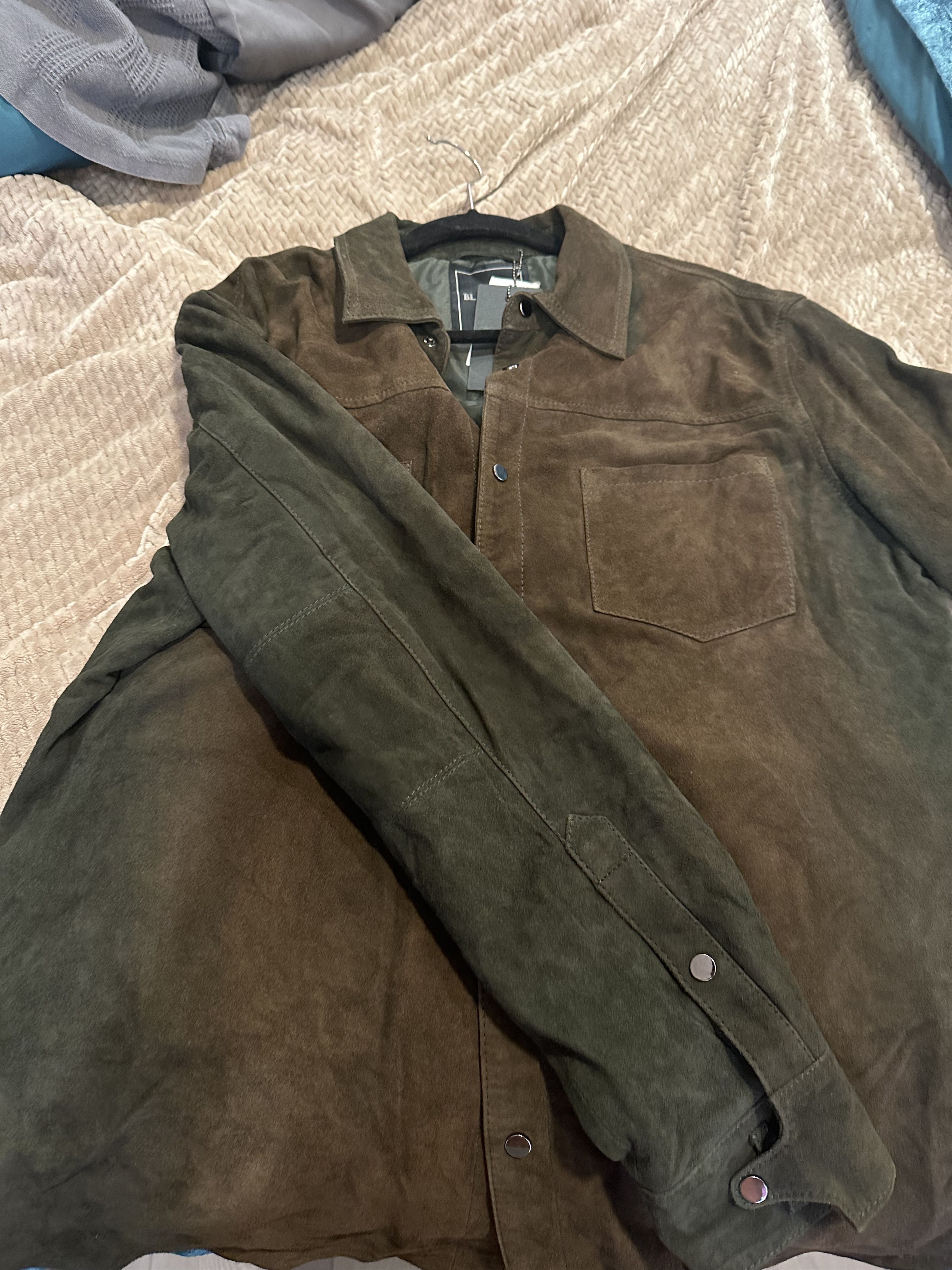 Blank nyc brown suede shirt shacket jacket