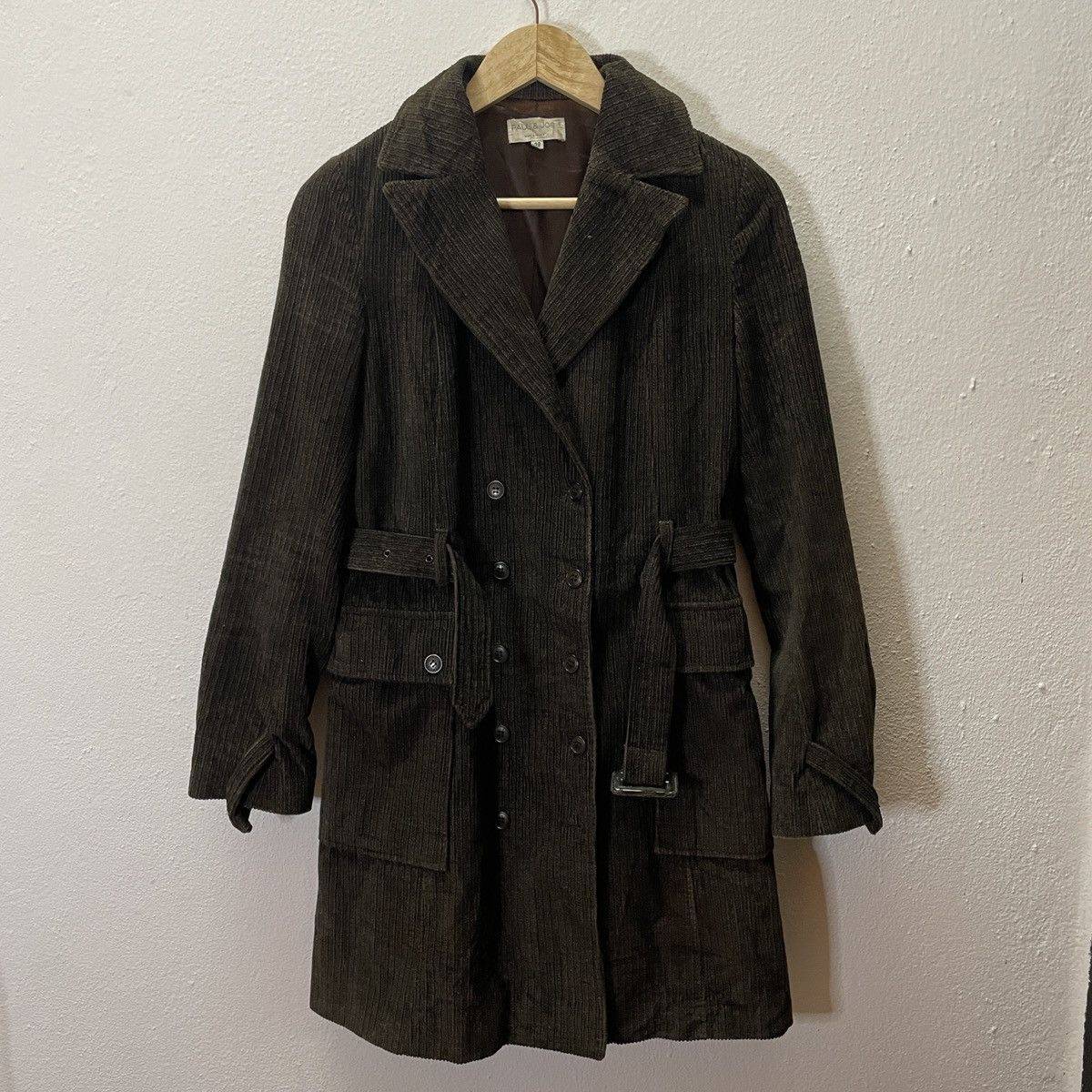 image of Paul Joe x Vintage Paul And Joe Courduroy Trench Coat in Black, Men's (Size XS)