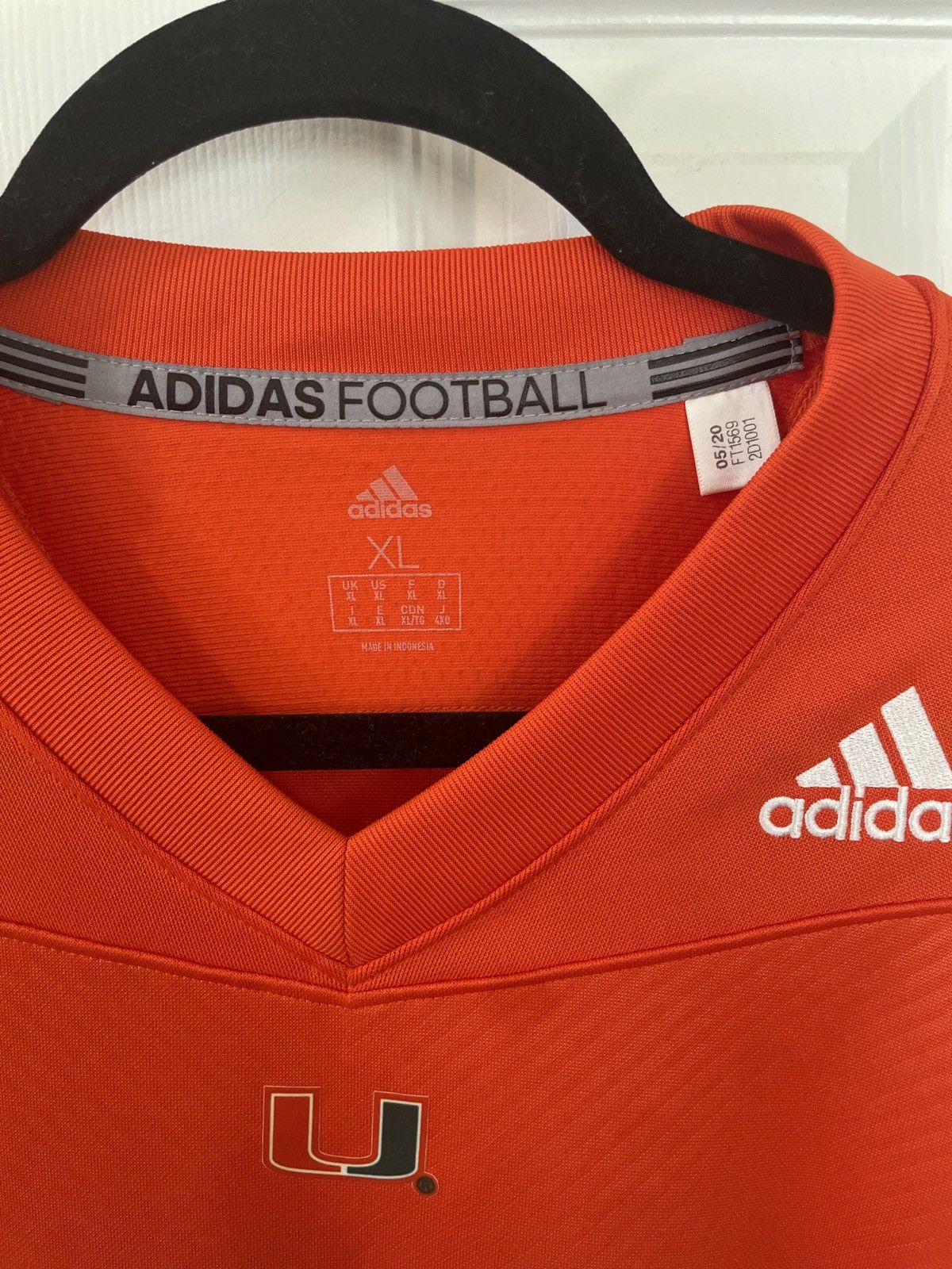 Adidas Adidas Miami Hurricanes Authentic Home Football Jersey #20 Size US XL / EU 56 / 4 - 2 Thumbnail
