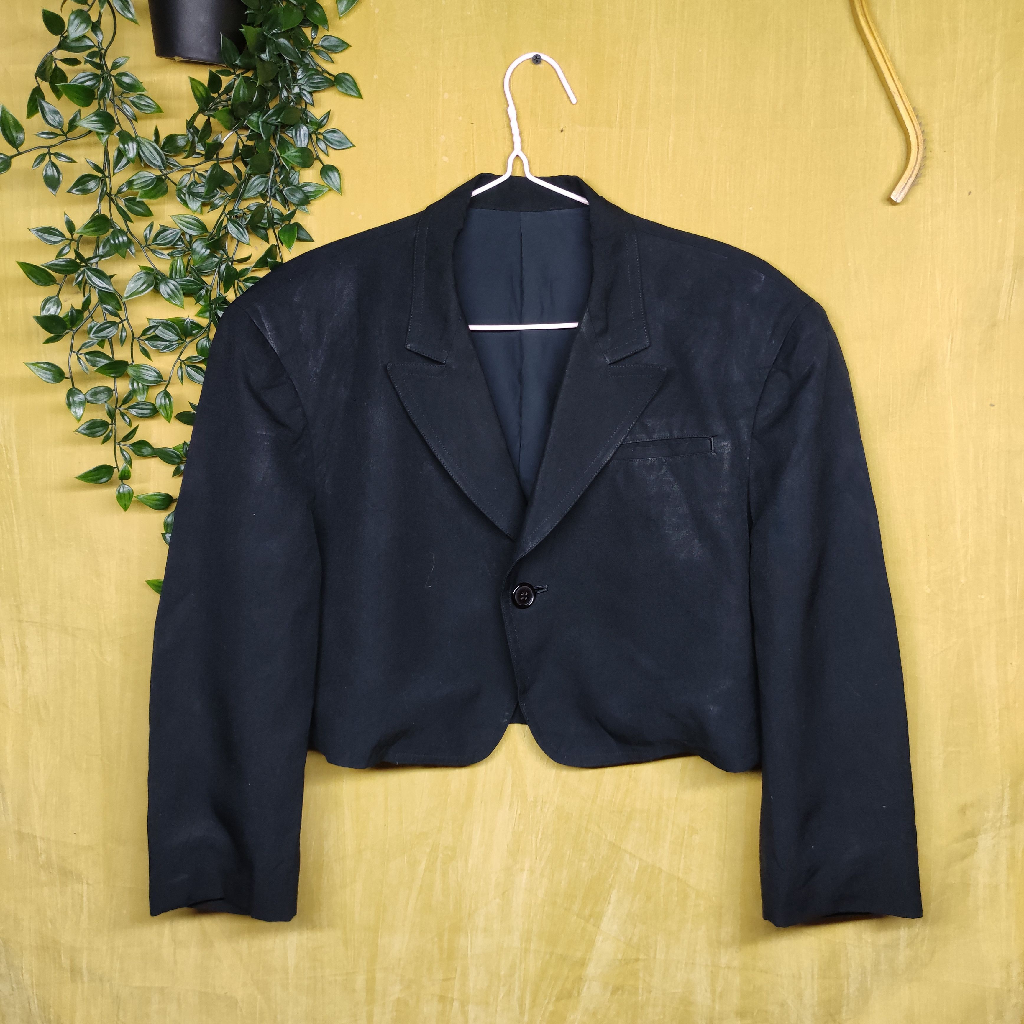 Y's Yohji yamamoto Cropped jacket Black Fashion design