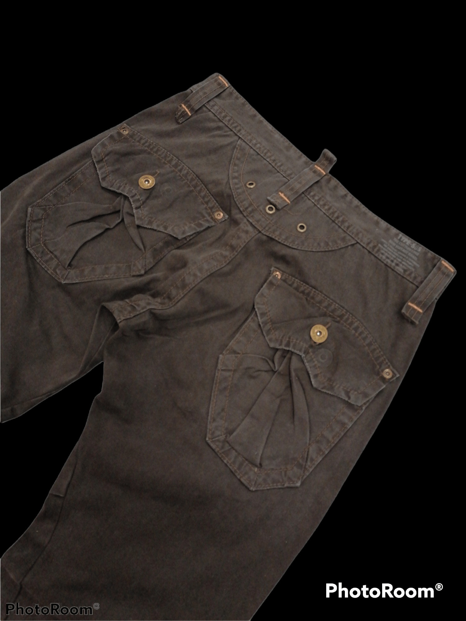 Other Japanese Brand Brown Cargo Flare Pants Sz 29/30 Size US 29 - 6 Thumbnail
