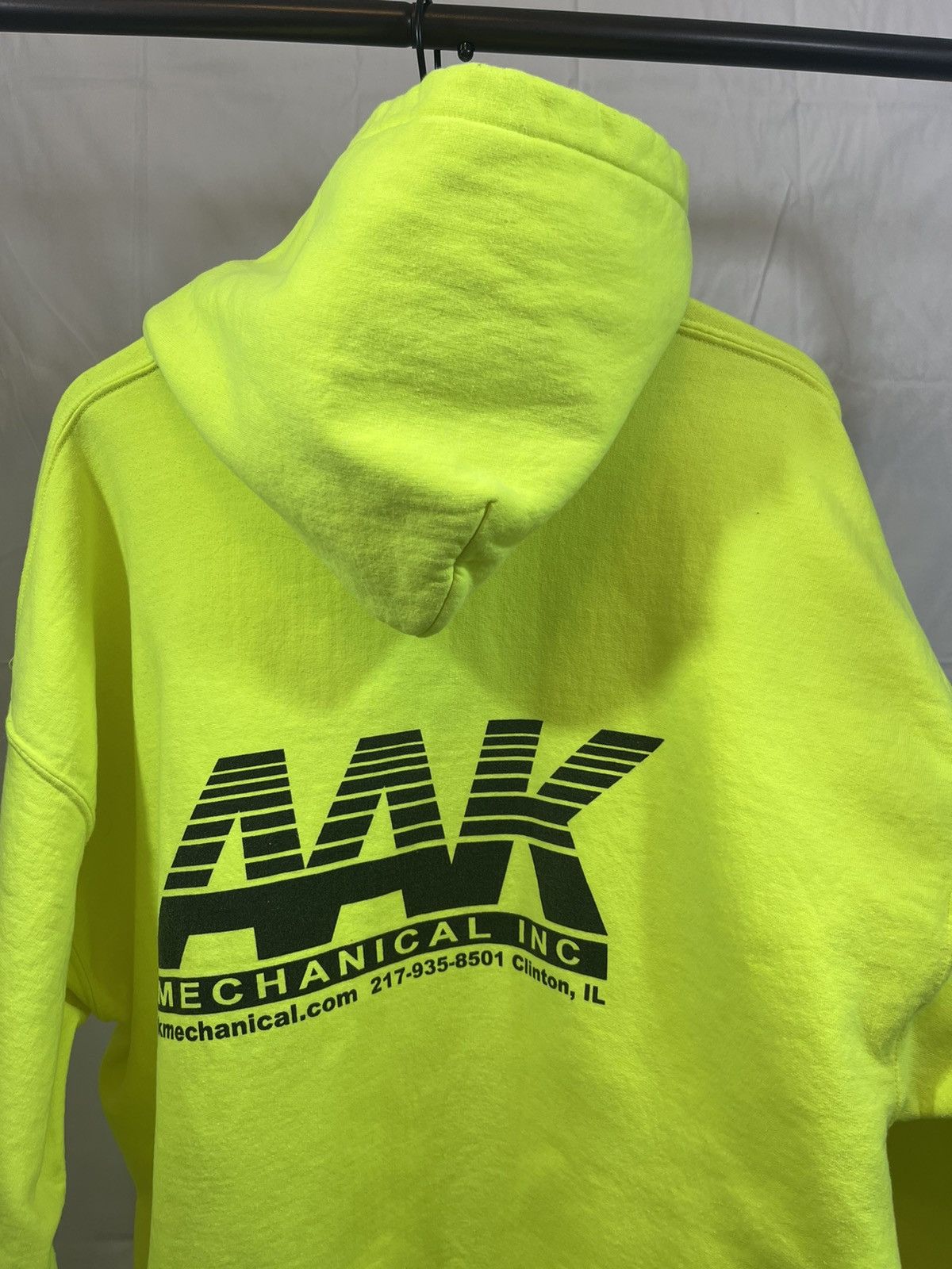 Vintage Neon Distressed Mechanic BIG XXL XXXL Oversize Hoodie Size US XXL / EU 58 / 5 - 2 Thumbnail