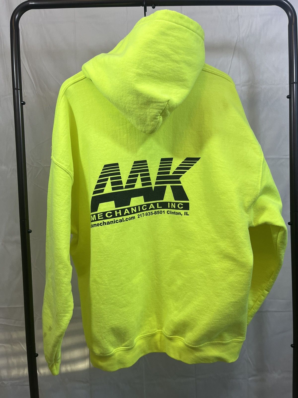 Vintage Neon Distressed Mechanic BIG XXL XXXL Oversize Hoodie Size US XXL / EU 58 / 5 - 1 Thumbnail