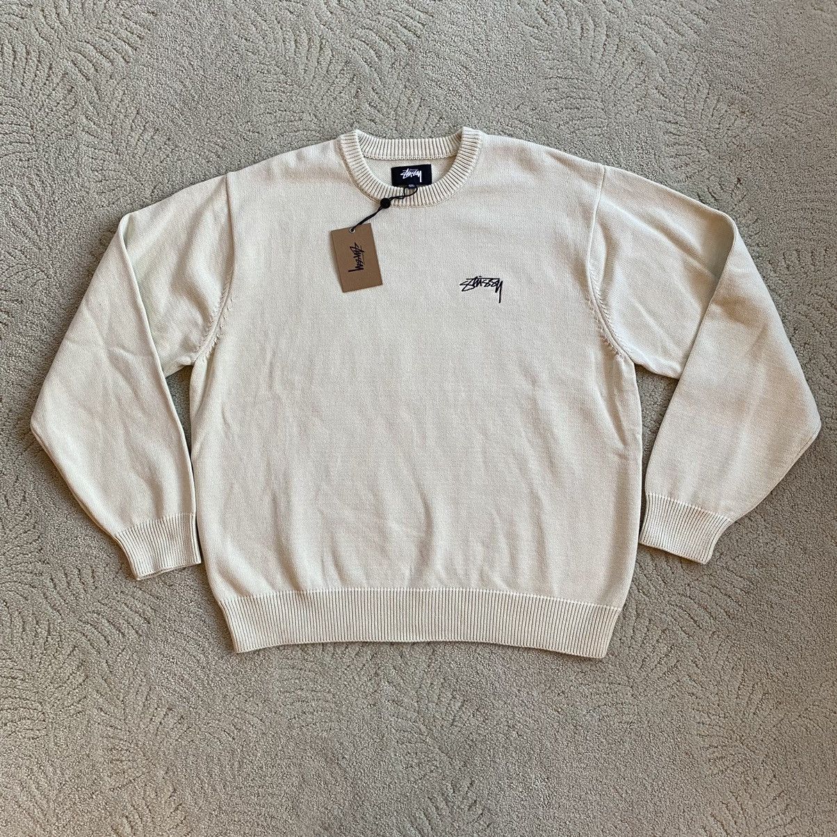 Stussy Stussy 'Care Label' Knit Sweater Natural | Grailed