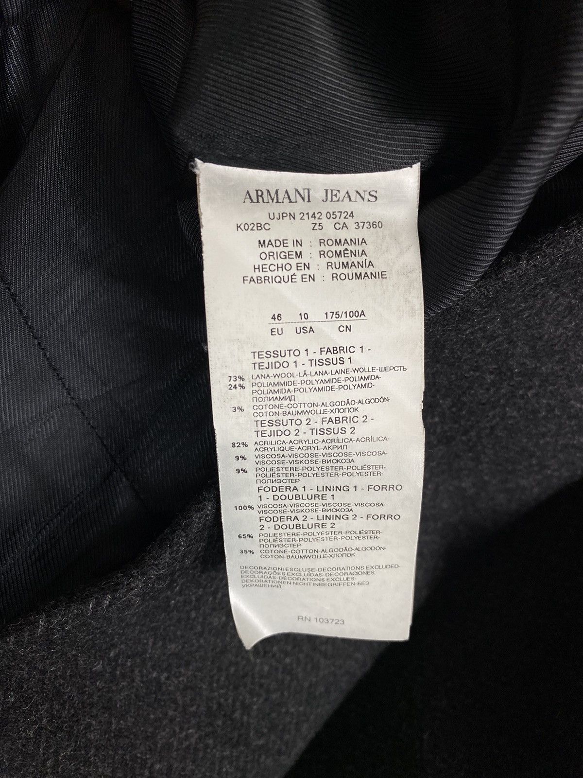 Armani Armani Jeans Wool Coat Size 46 Size L / US 10 / IT 46 - 14 Thumbnail