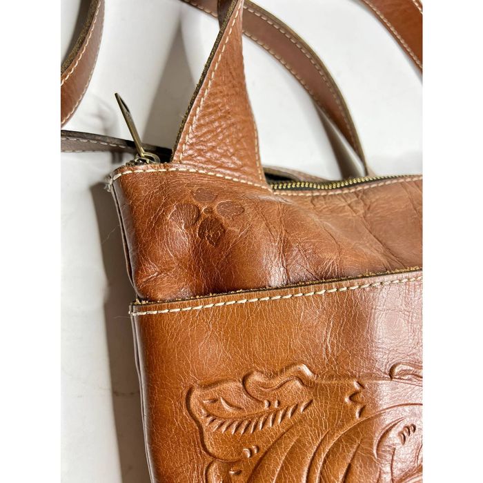 Designer Patricia Nash Stipes Sling Tooled Leather Crossbody Bag 150 Grailed