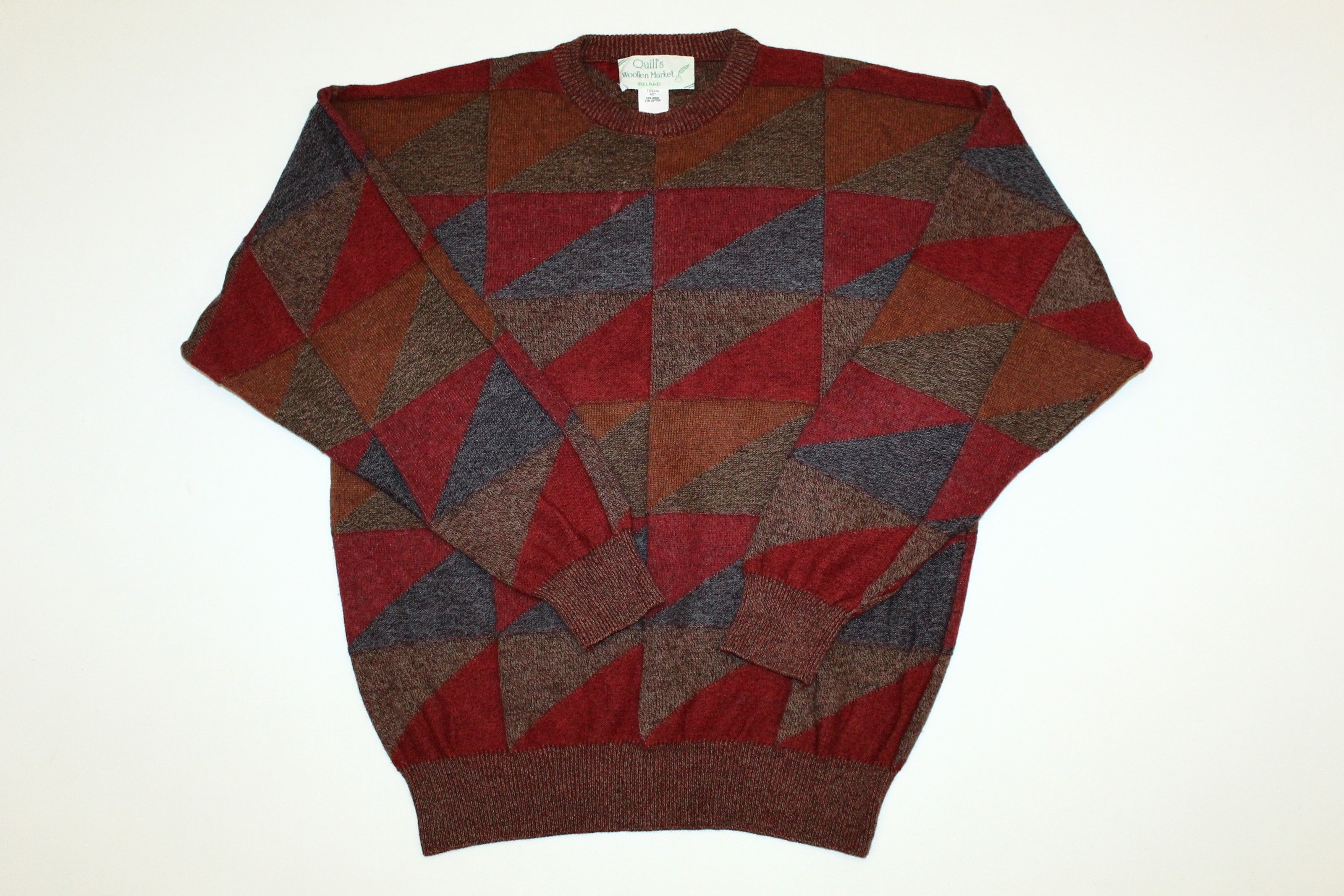 Homespun Knitwear Quill's Woollen Market Ireland Geometric Patterns Crewneck Size US S / EU 44-46 / 1 - 1 Thumbnail