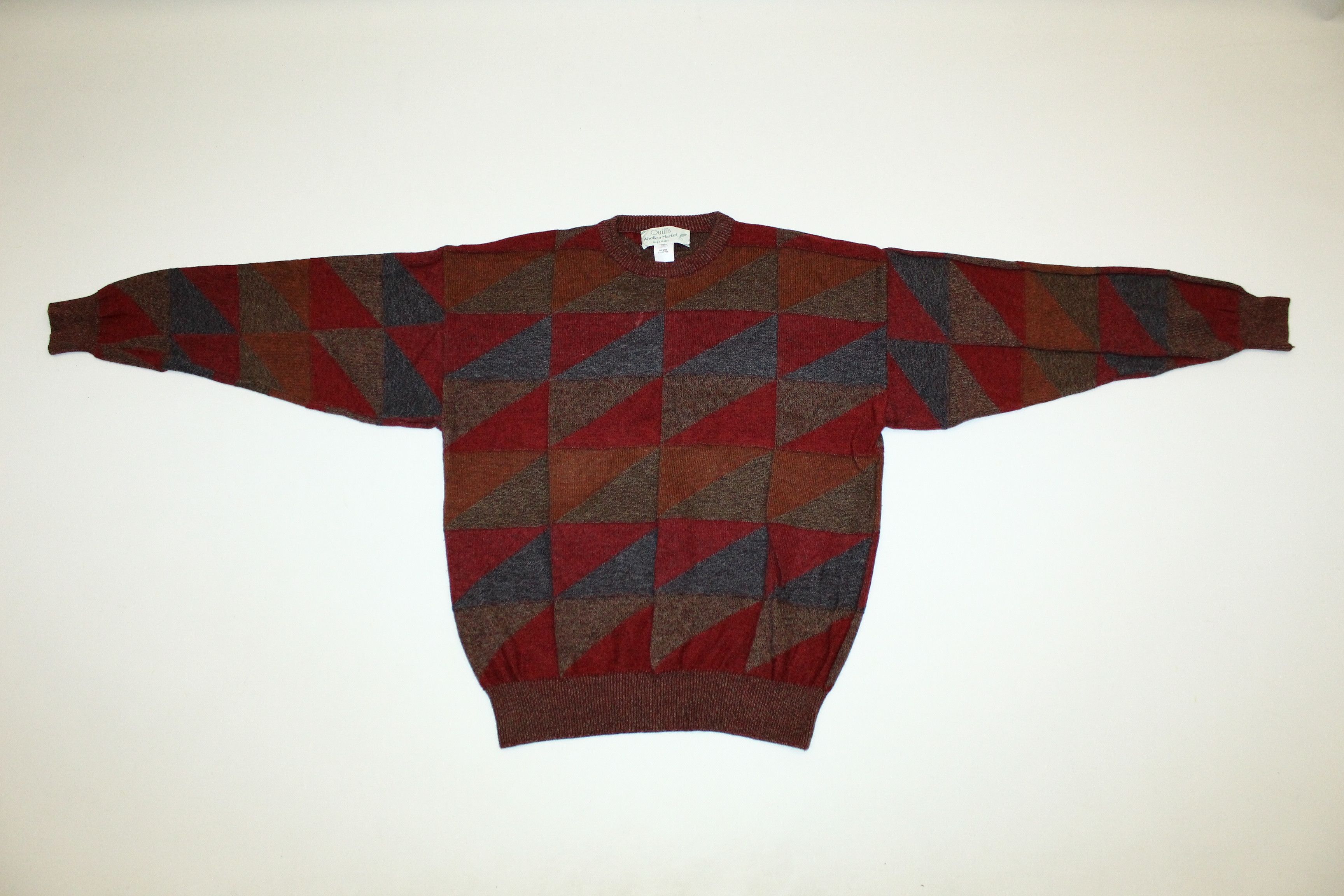 Homespun Knitwear Quill's Woollen Market Ireland Geometric Patterns Crewneck Size US S / EU 44-46 / 1 - 2 Thumbnail