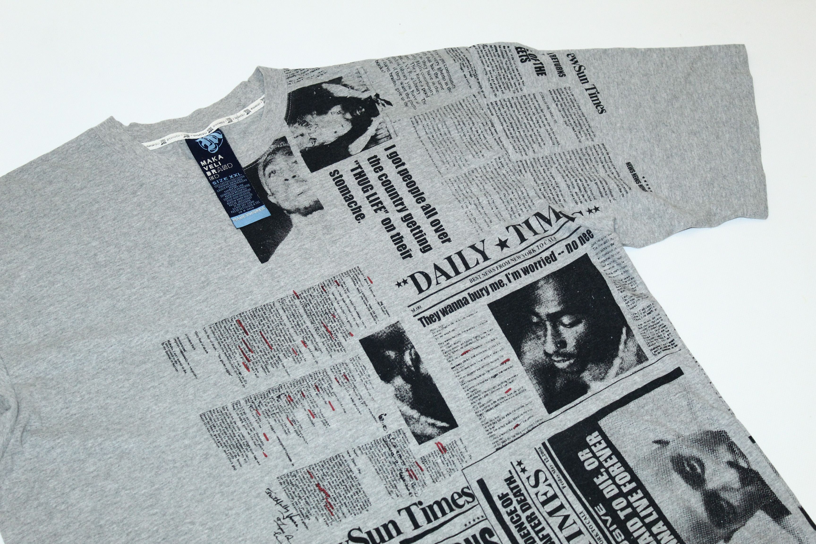 Makaveli RARE 90's Makaveli Brand 2Pac OG Baggy T-shirt Size US XXL / EU 58 / 5 - 2 Thumbnail