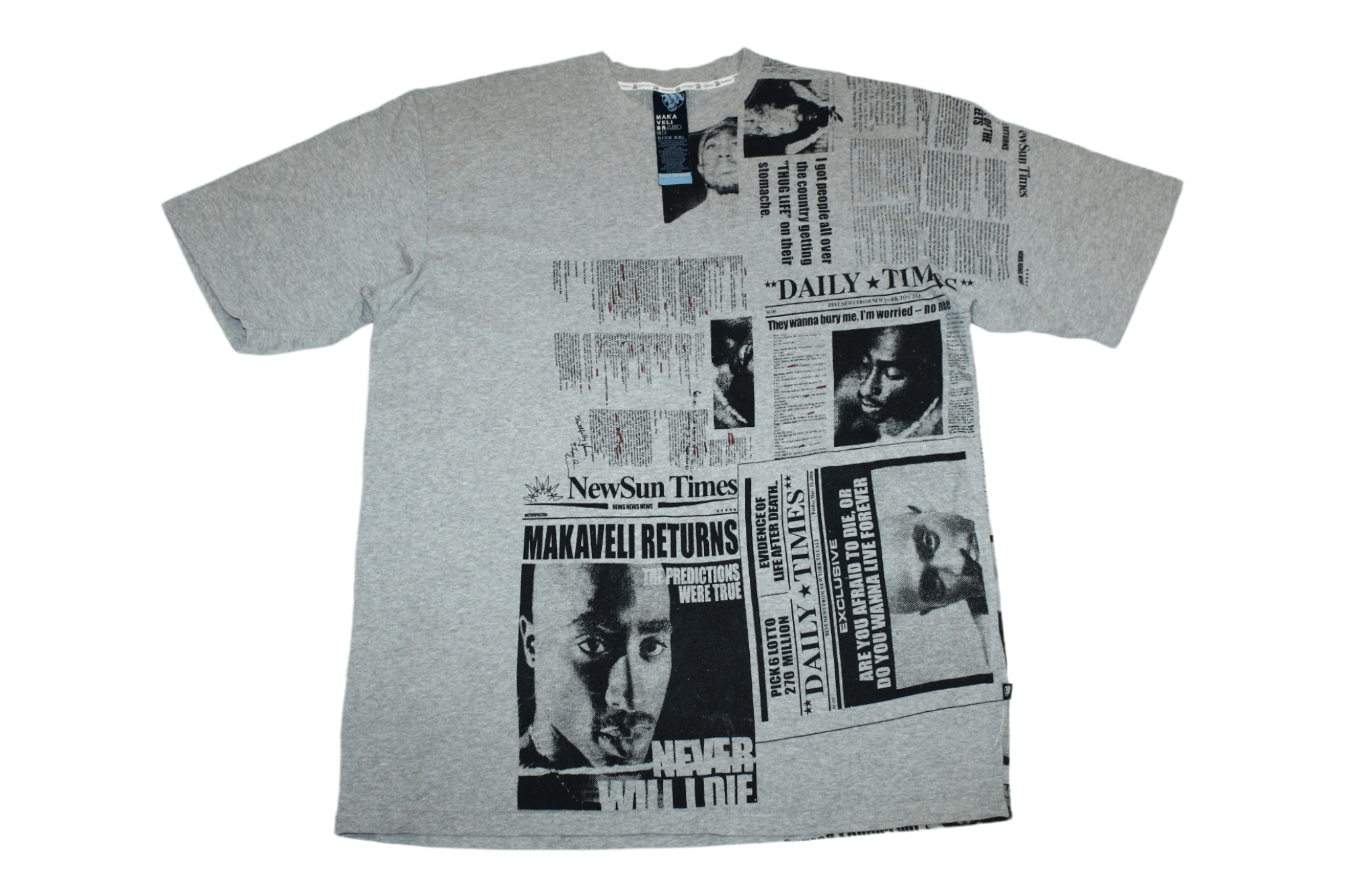 Makaveli RARE 90's Makaveli Brand 2Pac OG Baggy T-shirt Size US XXL / EU 58 / 5 - 1 Thumbnail