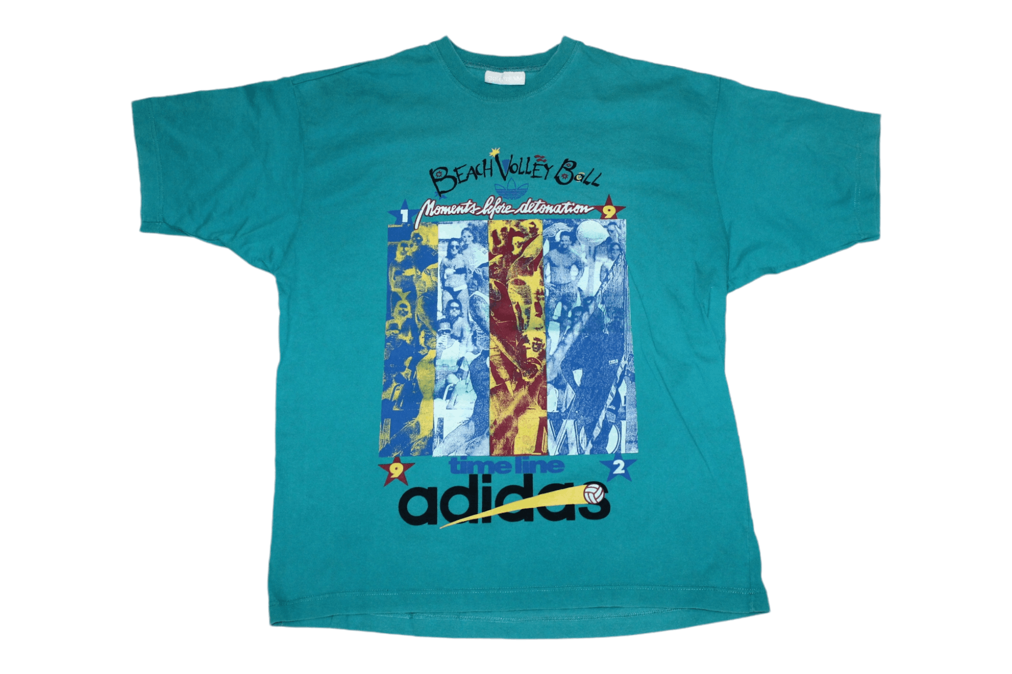 Adidas 90s Vintage Adidas Beach Volleyball Graphic T-Shirt Size US L / EU 52-54 / 3 - 1 Thumbnail
