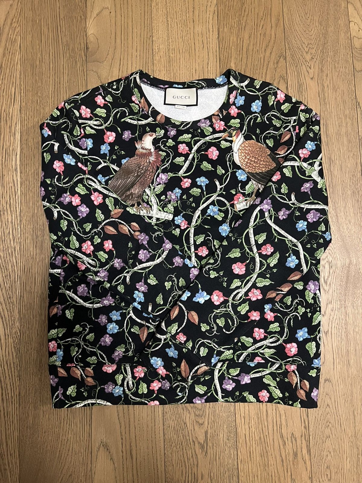 Gucci Gucci Birds of Prey Print Cotton Sweatshirt Size US M / EU 48-50 / 2 - 2 Thumbnail