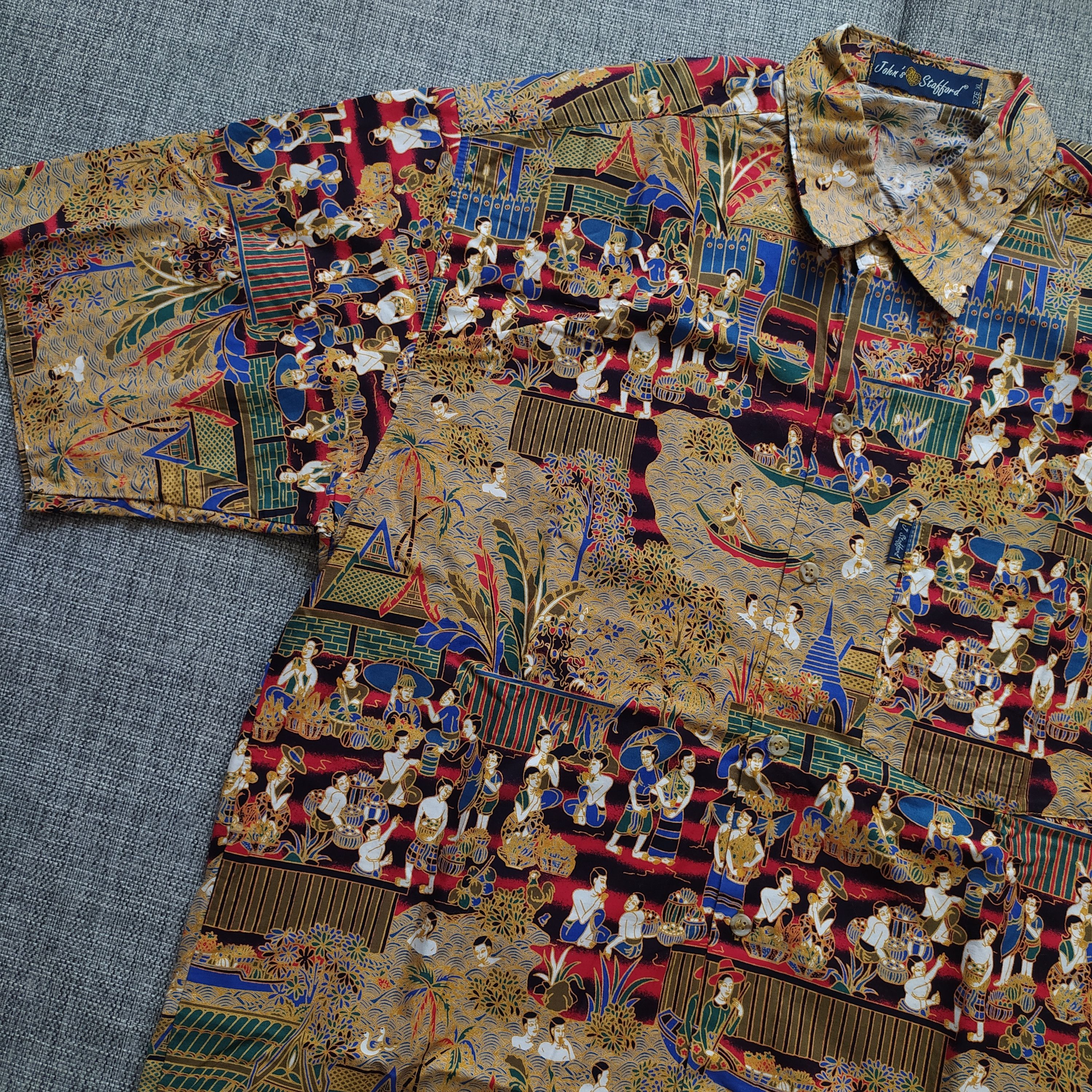 Other Vintage Y2K Hawaiian style Camp collar Japanese Art Shirt Size US L / EU 52-54 / 3 - 2 Thumbnail