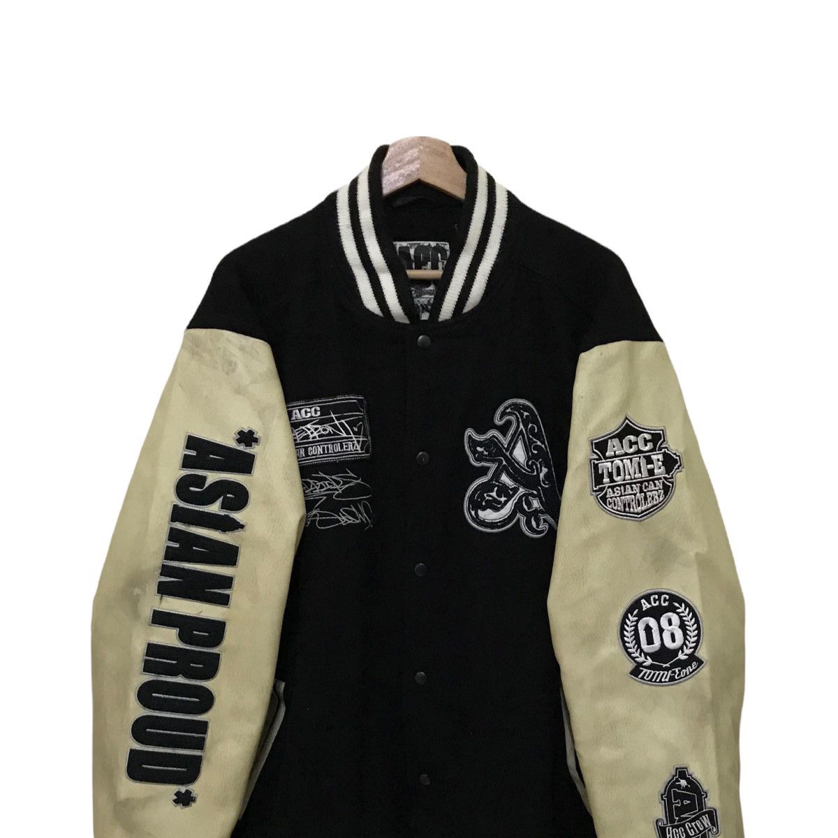 Japanese Brand VINTAGE ACC ASIAN CAN CONTROLLER VARSITY JACKET FULL PATCHES Size US L / EU 52-54 / 3 - 3 Thumbnail