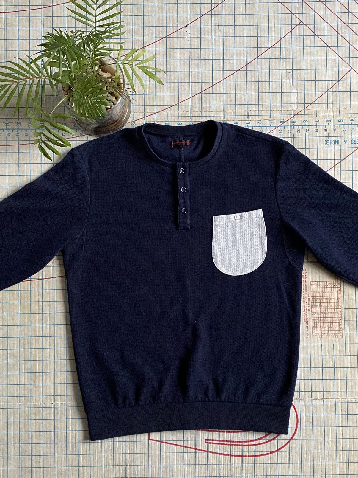CLOT Clot Long Sleeve Pocket Shirt Size Medium Navy Blue Size US M / EU 48-50 / 2 - 6 Thumbnail