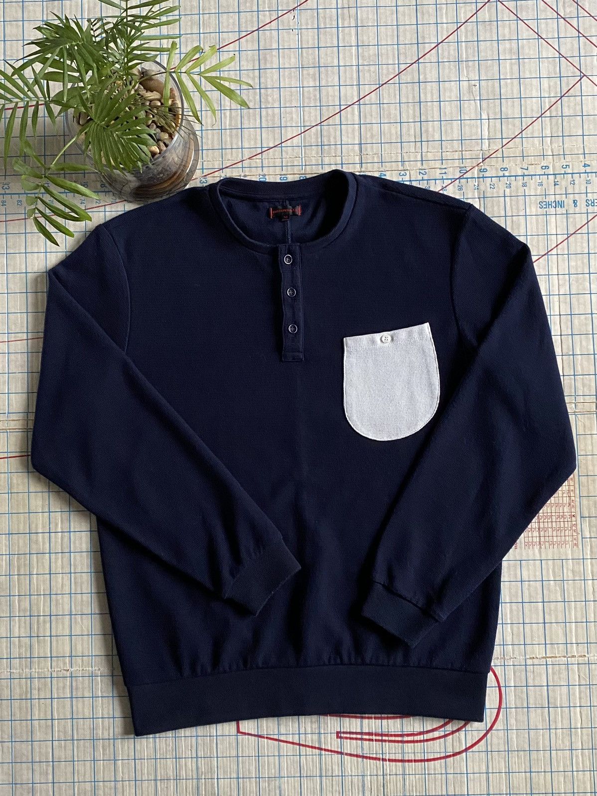 CLOT Clot Long Sleeve Pocket Shirt Size Medium Navy Blue Size US M / EU 48-50 / 2 - 1 Thumbnail