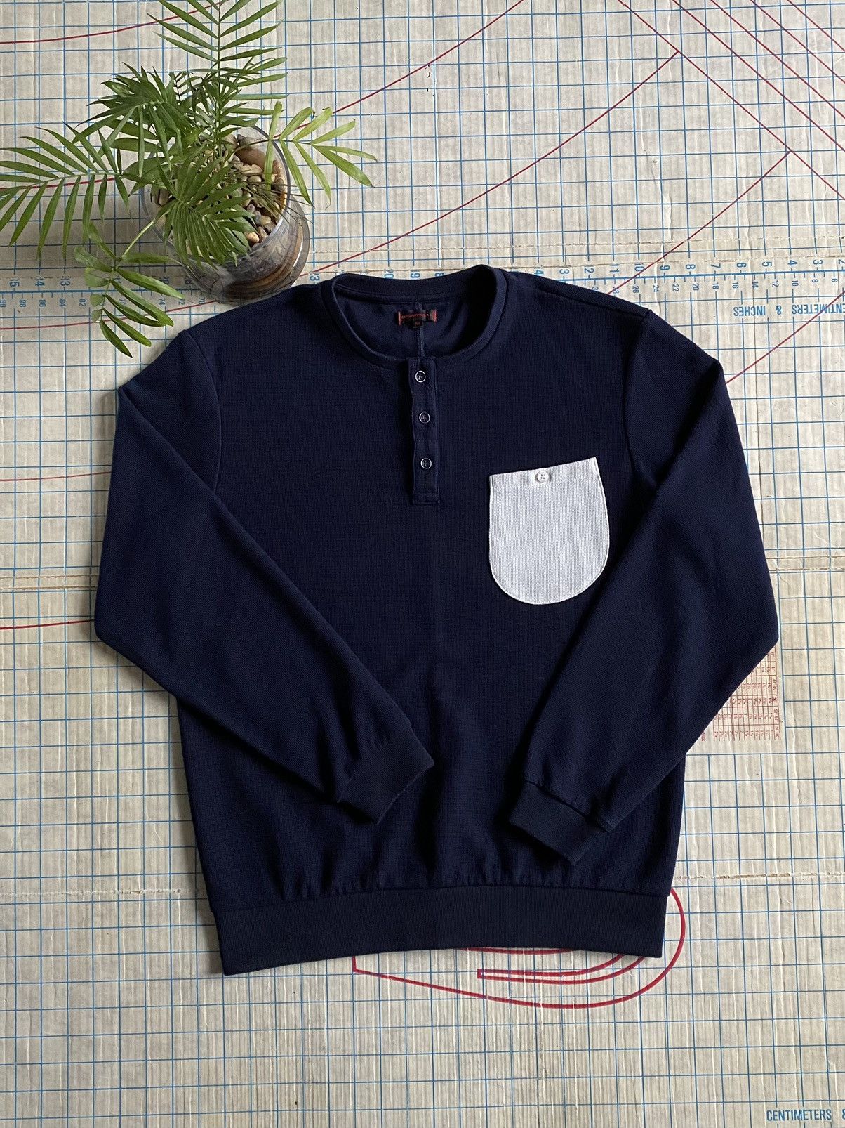 CLOT Clot Long Sleeve Pocket Shirt Size Medium Navy Blue Size US M / EU 48-50 / 2 - 4 Thumbnail