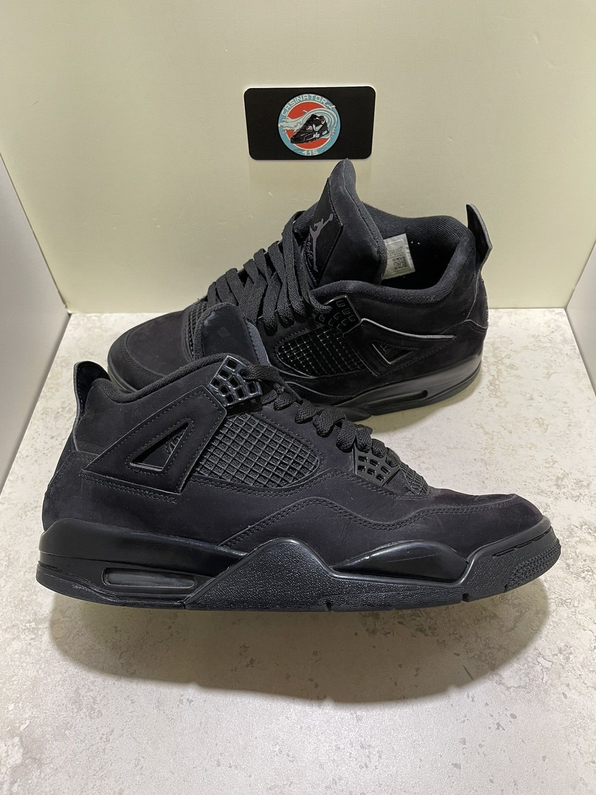 Jordan Brand Nike Air Jordan 4 Retro Black Cat Size 10 Mens Size US 10 / EU 43 - 4 Thumbnail