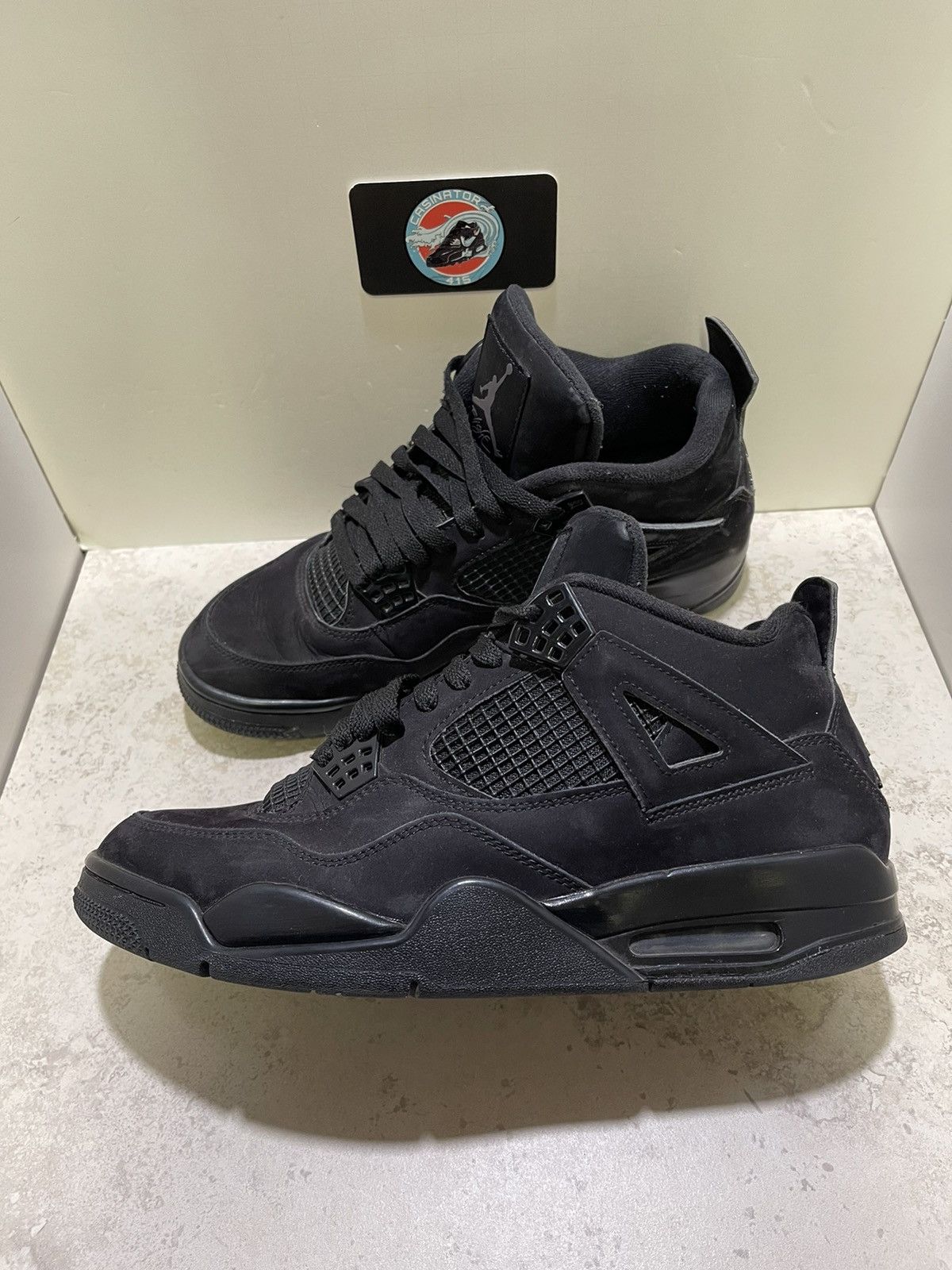 Jordan Brand Nike Air Jordan 4 Retro Black Cat Size 10 Mens Size US 10 / EU 43 - 1 Thumbnail