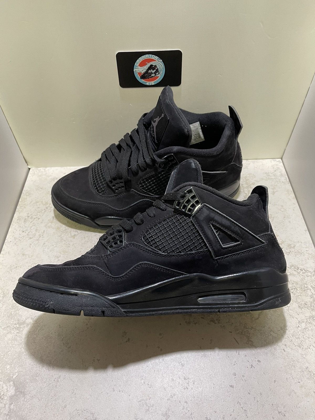 Jordan Brand Nike Air Jordan 4 Retro Black Cat Size 10 Mens Size US 10 / EU 43 - 5 Thumbnail