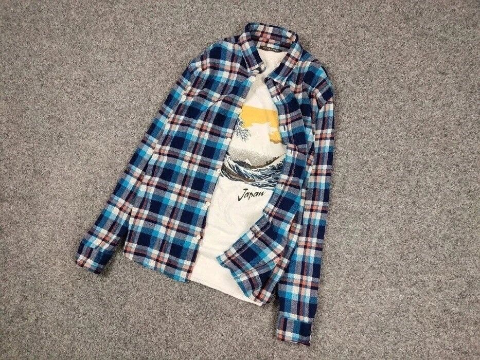 Flannel Vintage Flannel Shirt Checkered Travis Scott Style Hype Size US XL / EU 56 / 4 - 7 Thumbnail