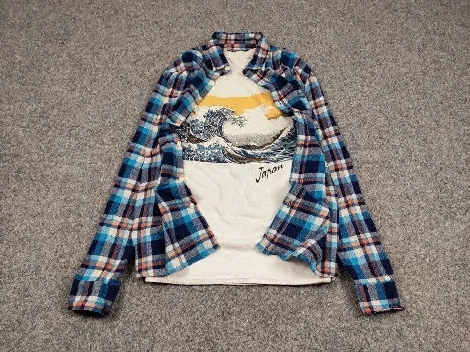 Flannel Vintage Flannel Shirt Checkered Travis Scott Style Hype Size US XL / EU 56 / 4 - 2 Thumbnail