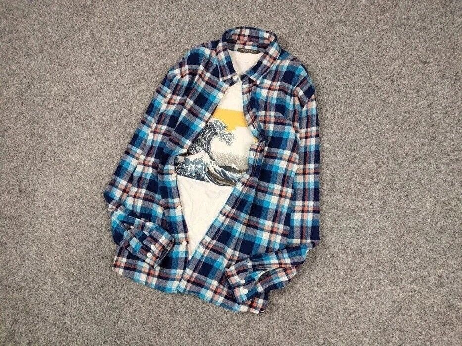 Flannel Vintage Flannel Shirt Checkered Travis Scott Style Hype Size US XL / EU 56 / 4 - 9 Thumbnail
