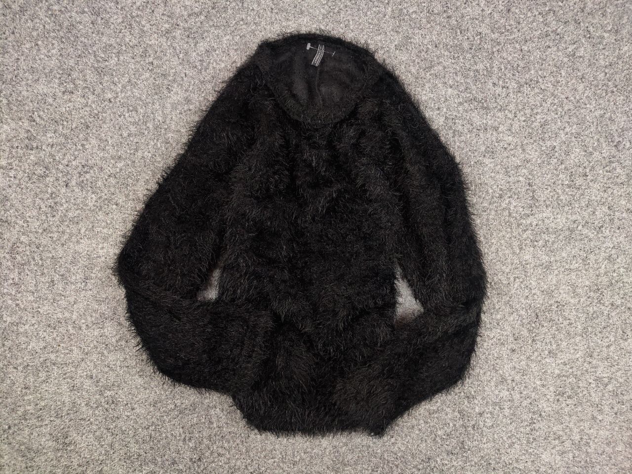 Japanese Brand × Vintage Vintage 90's Japanese Black Mohair Style Fuzzy Sweater Size US S / EU 44-46 / 1 - 14 Thumbnail