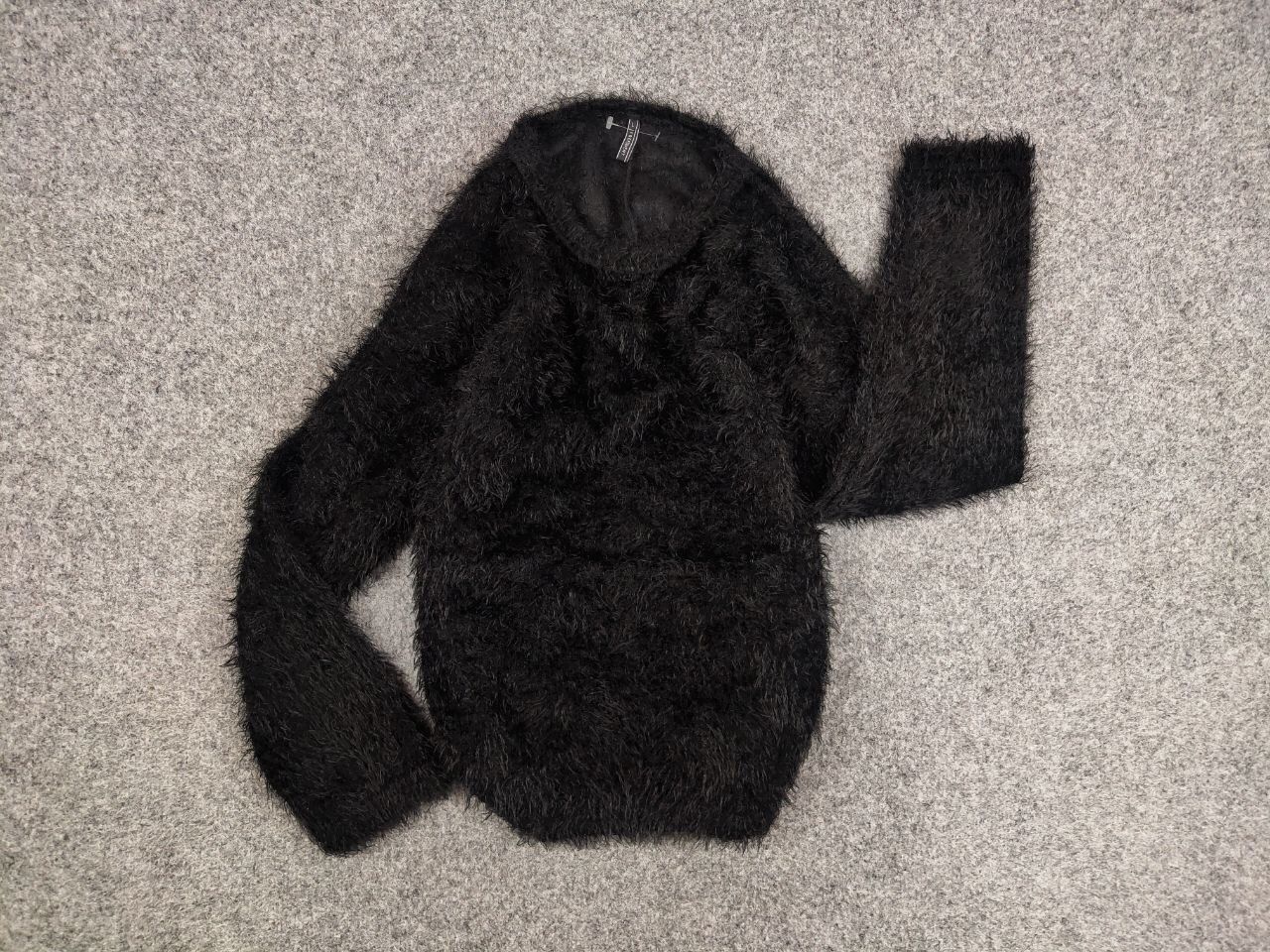 Japanese Brand × Vintage Vintage 90's Japanese Black Mohair Style Fuzzy Sweater Size US S / EU 44-46 / 1 - 15 Thumbnail