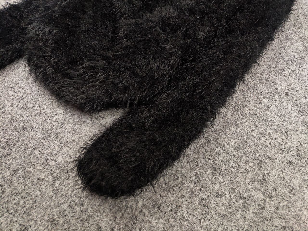 Japanese Brand × Vintage Vintage 90's Japanese Black Mohair Style Fuzzy Sweater Size US S / EU 44-46 / 1 - 5 Thumbnail