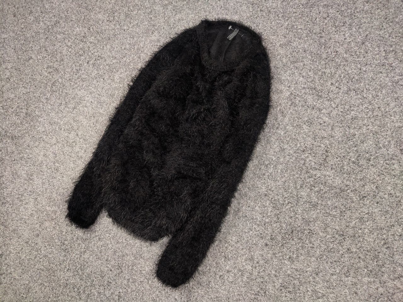 Japanese Brand × Vintage Vintage 90's Japanese Black Mohair Style Fuzzy Sweater Size US S / EU 44-46 / 1 - 3 Thumbnail