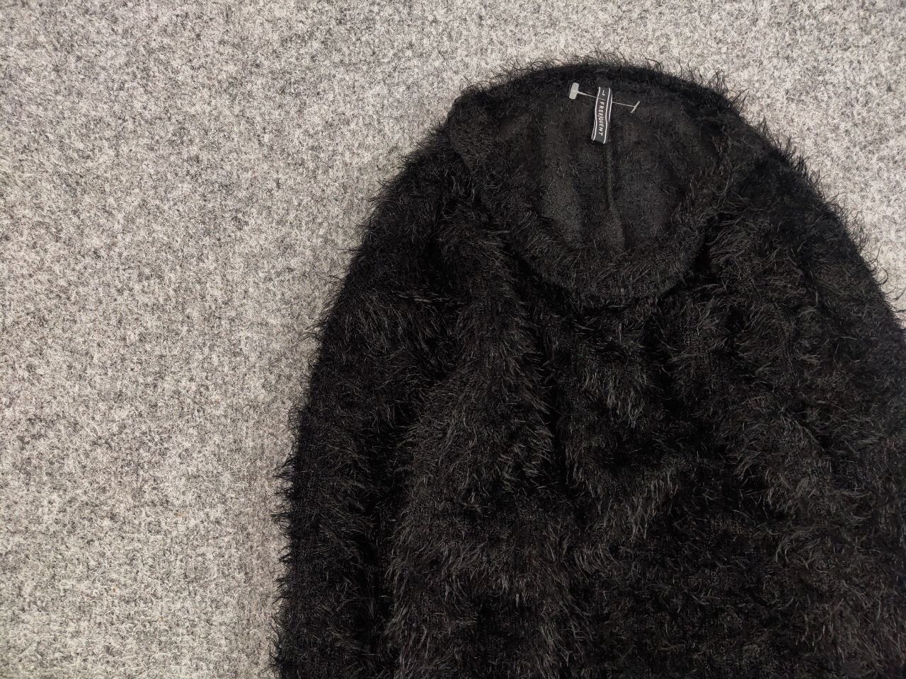 Japanese Brand × Vintage Vintage 90's Japanese Black Mohair Style Fuzzy Sweater Size US S / EU 44-46 / 1 - 11 Thumbnail