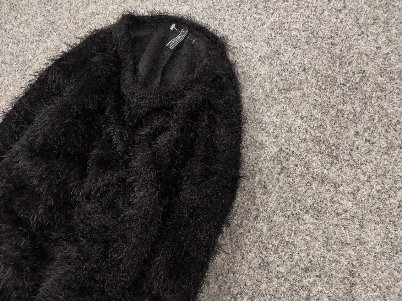 Japanese Brand × Vintage Vintage 90's Japanese Black Mohair Style Fuzzy Sweater Size US S / EU 44-46 / 1 - 4 Thumbnail